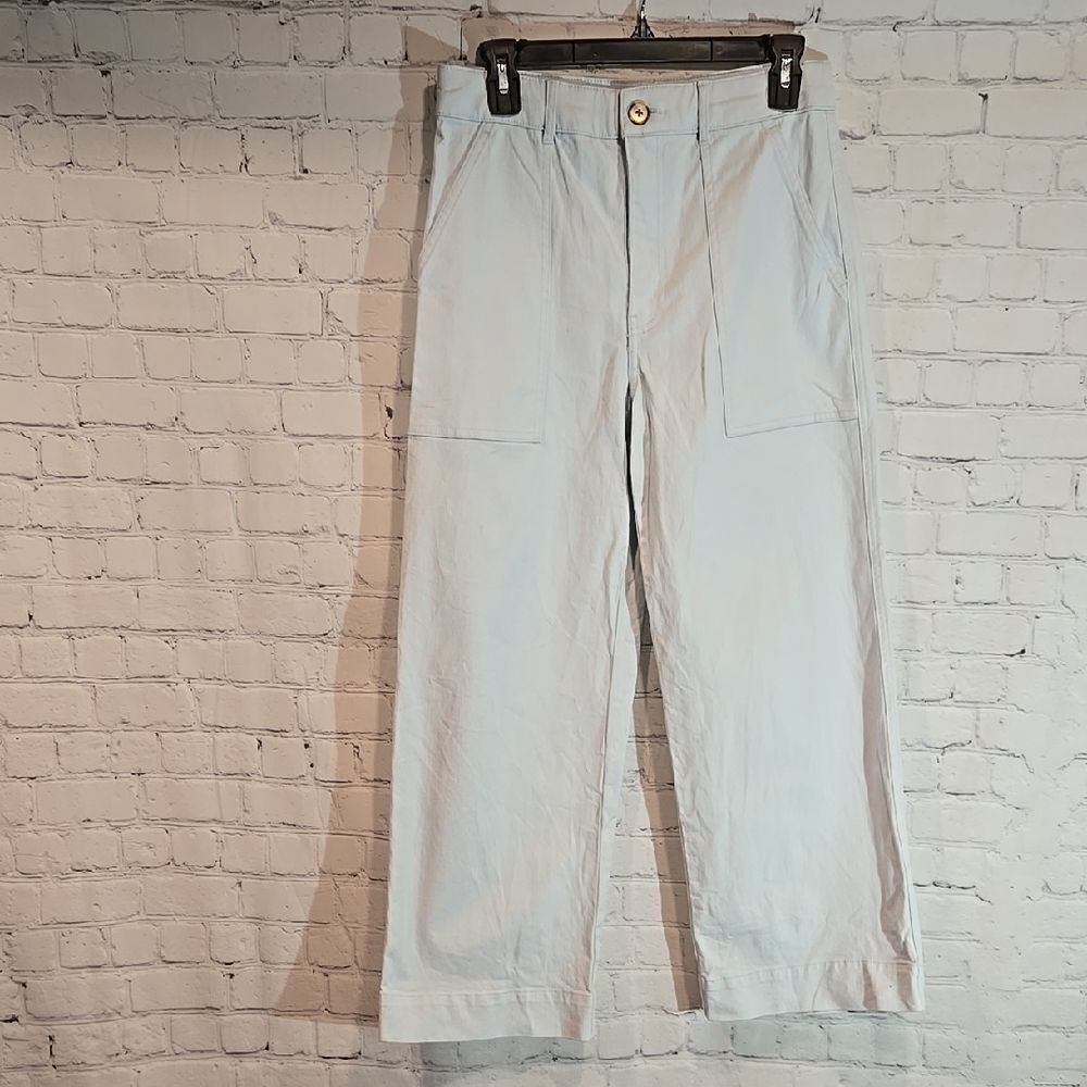 Club Monaco light blue utility wide leg jeans size 4